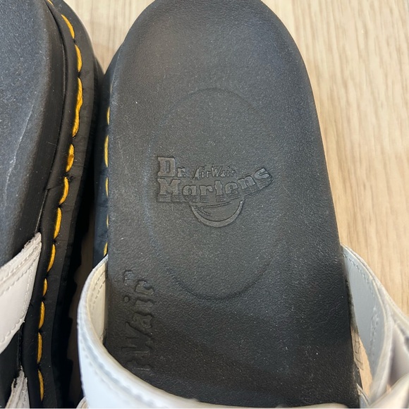 Dr. Martens White Strap Sandals with Black Soles - Picture 4 of 5